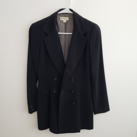 BEBE Vintage Y2K black blazer Size 0 - Picture 10 of 11